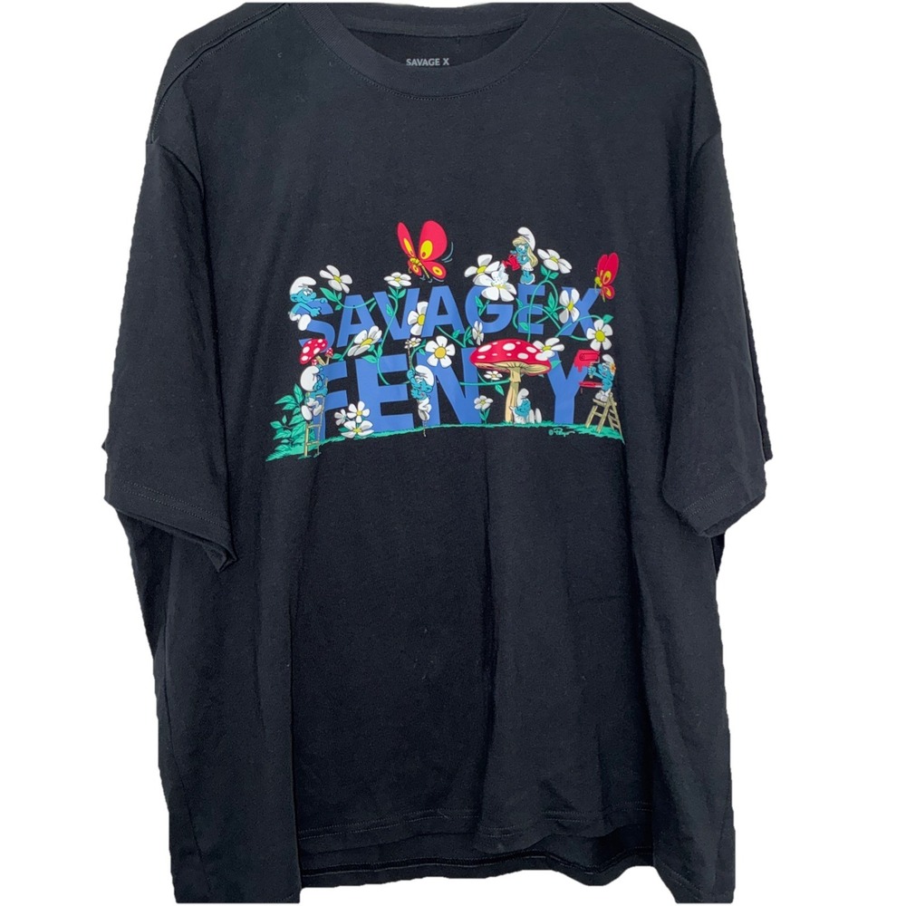 Savage X Fenty Women's Smurfs Graphic Tee Black Large